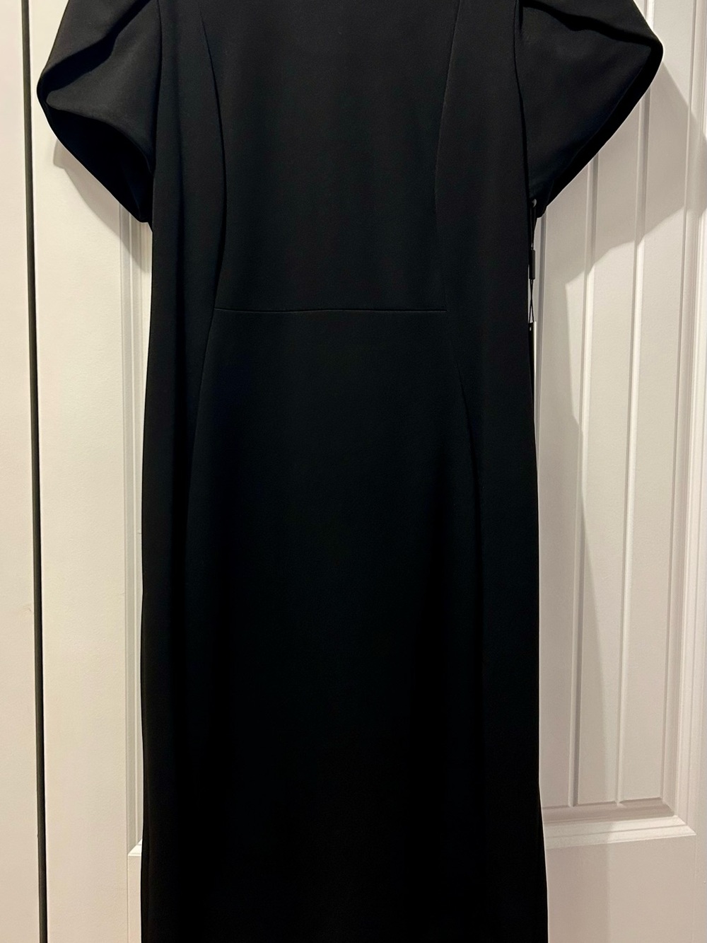 Calvin Klein Black Midi Dress with Tailored Panels NWT